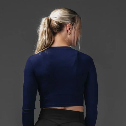 Women's Crop Rib Long Sleeve