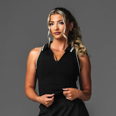 Luxe Sleeveless Polo